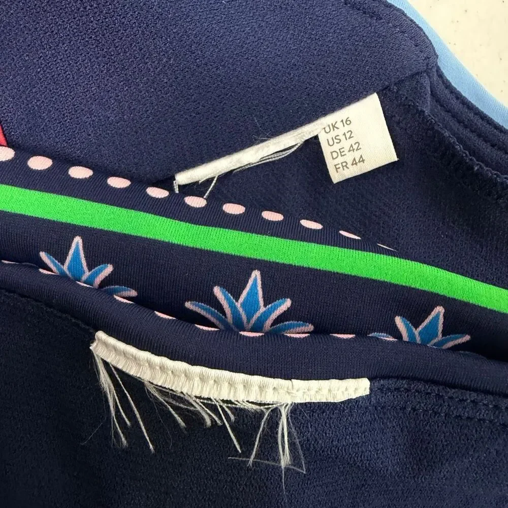 Boden size 12 Ithaca Colorblock Bikini Top & Pineapple Print Bottom